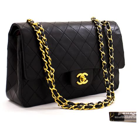 black chanel purse with chain strap